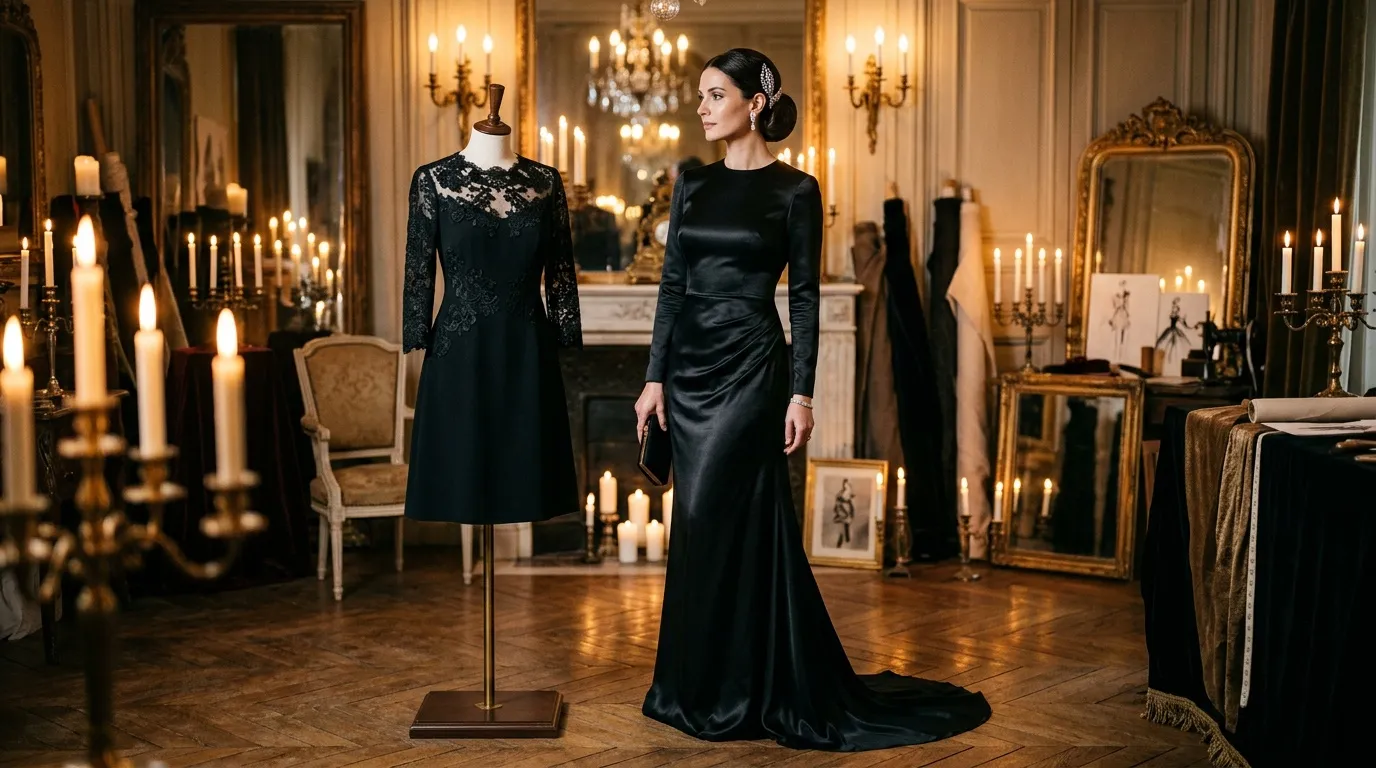 Robes de soirée noires pour femme : longues, courtes et élégantes