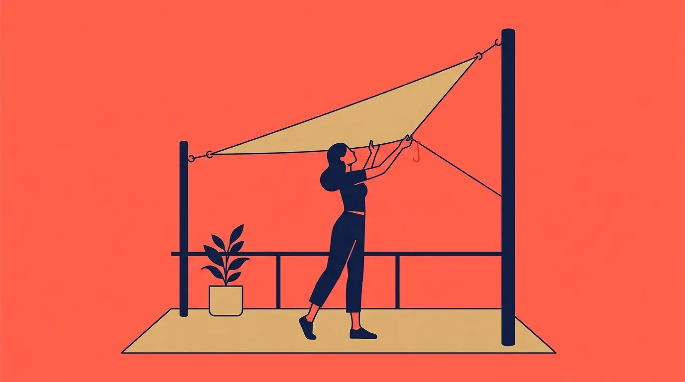Comment installer une voile d'ombrage sur sa terrasse : guide et avis
