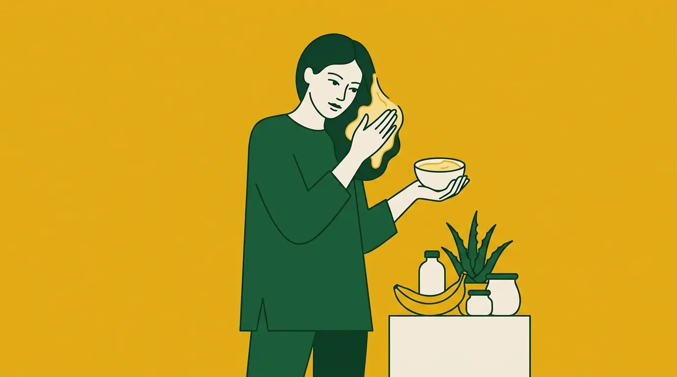 Femme en vert tenant une tasse de caf&eacute; pr&egrave;s d'une table avec fruits