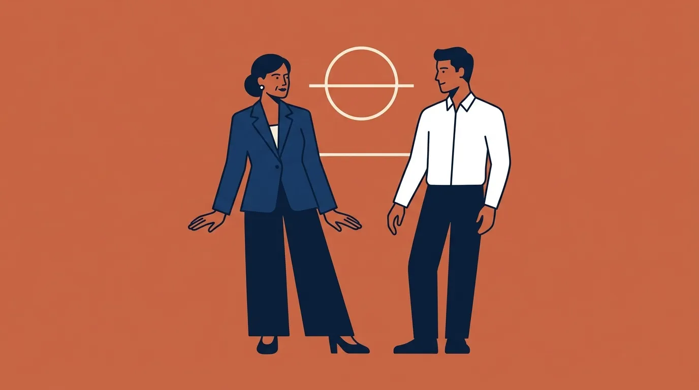 Deux professionnels face à face en position d'équilibre parfait