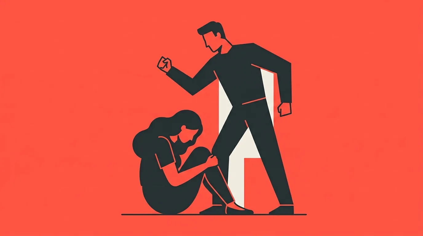 homme qui frappe sa femme