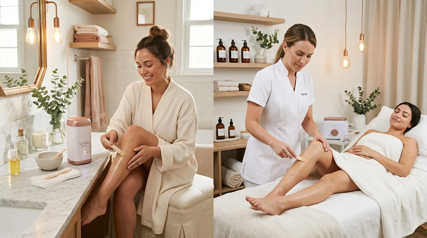 Femme appliquant crème et thérapeute massant cliente en spa