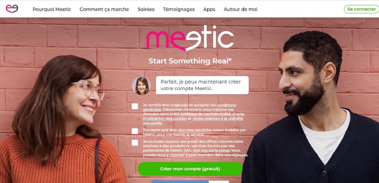 Inscription sur Meetic