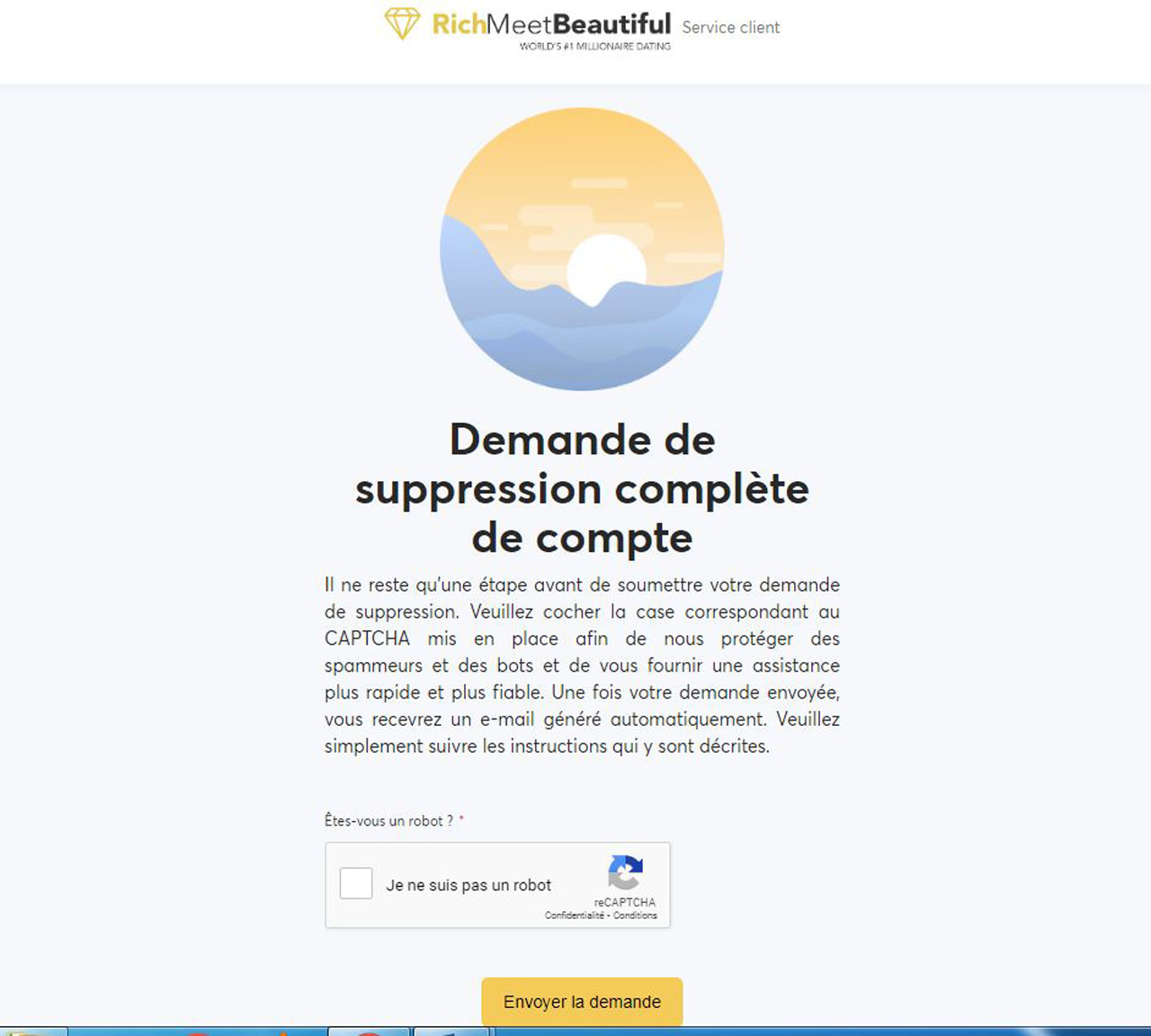 Suppression de compte