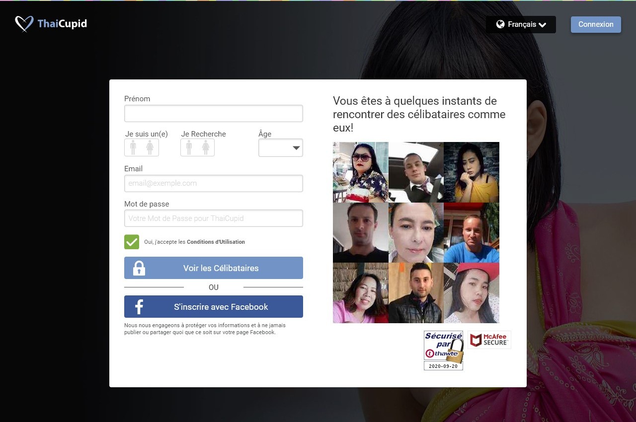 Inscription sur Thai Cupid