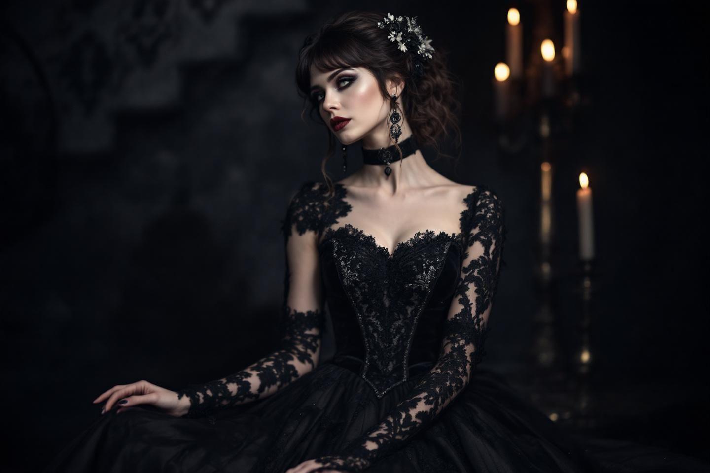 Robe de mariée gothique : déguisements et accessoires pour mariage