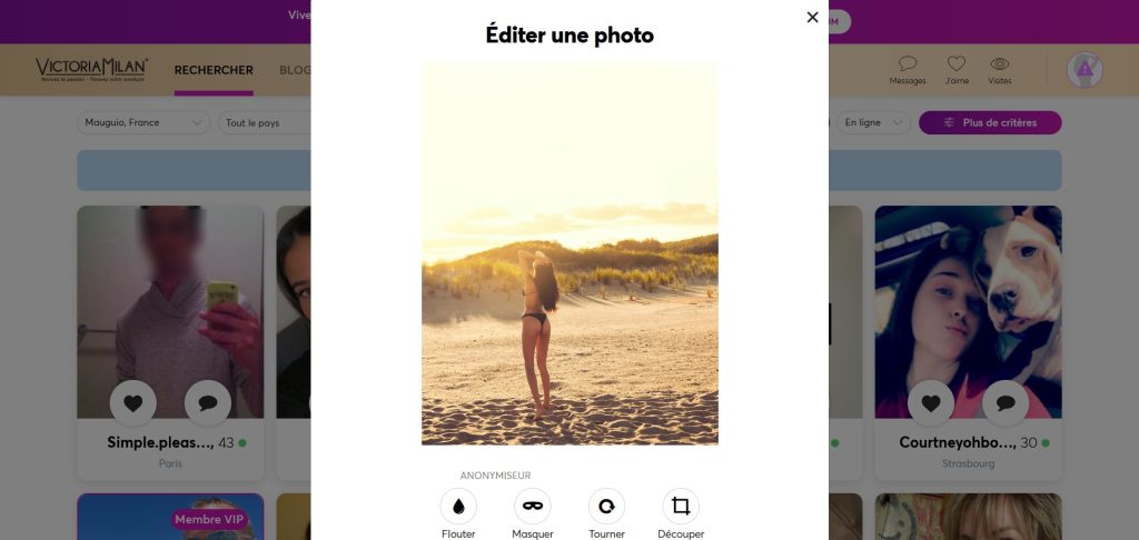mon cliché sensuel sur le site de rencontres Victoria Milan