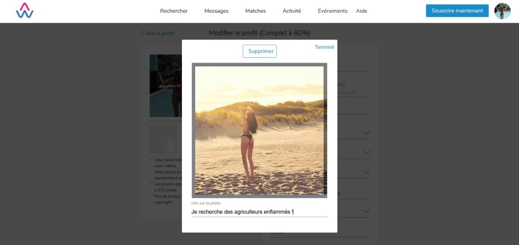 mon cliché sexy sur le site de rencontres pour agriculteur Attractive World