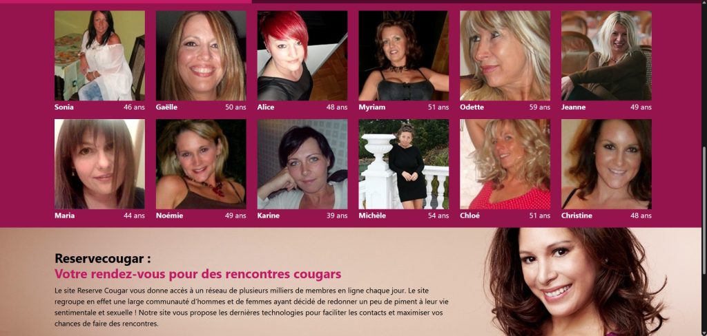 site de rencontres pour matures ReserveCougar