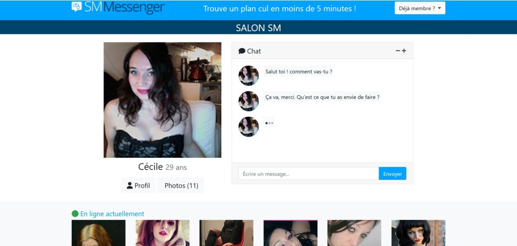 mon chat sur le site de rencontre bdsm SM Messenger