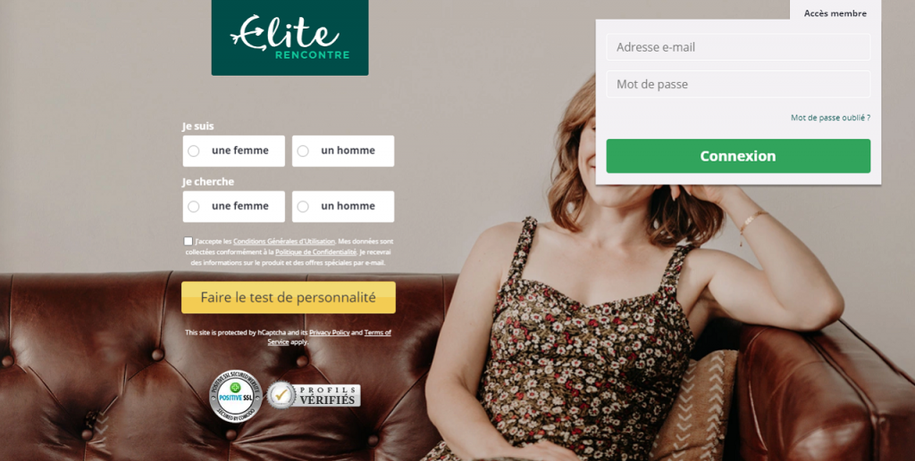 Page d'accueil Elite Rencontre