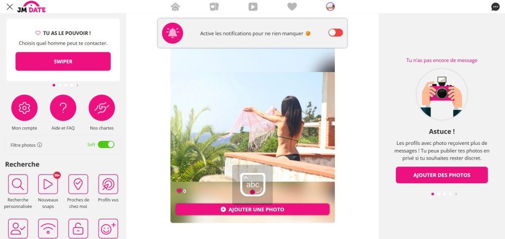 mon profil bandant sur le portail de rencontres libertines JM Date