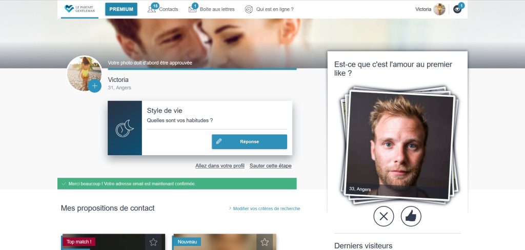 mon profil coquin sur le site de rencontres pour riches Le Parfait Gentleman