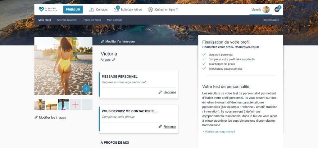 Mon profil sur le site Parfait Gentleman