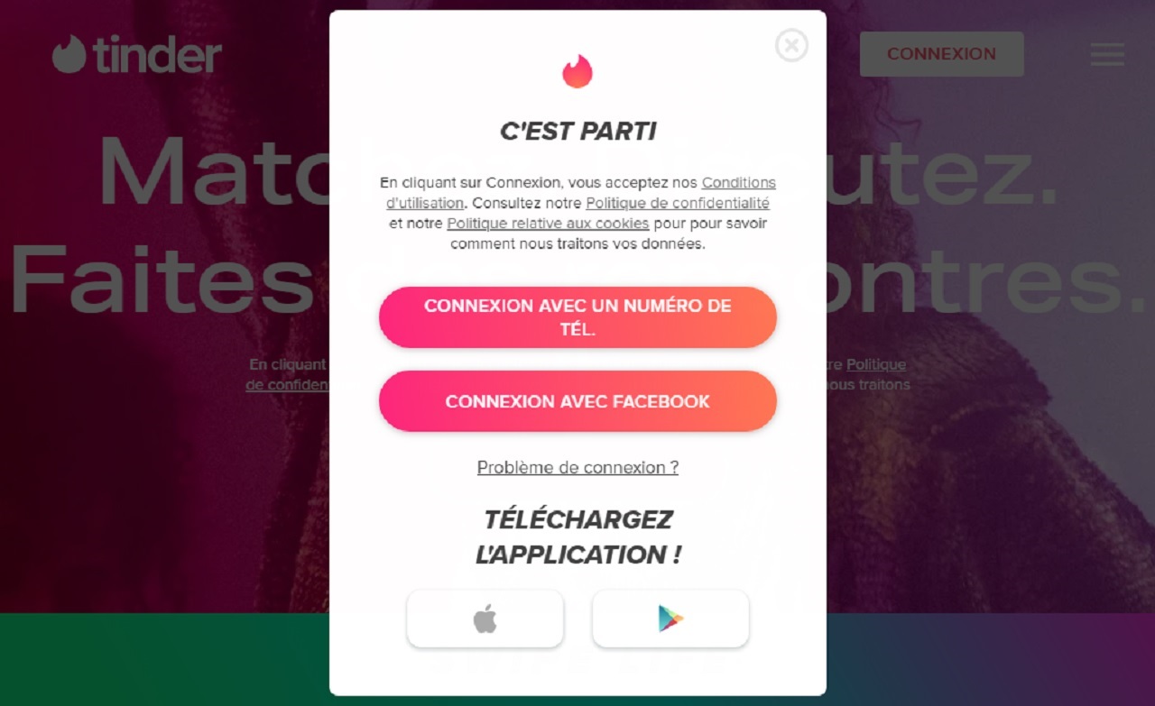 Tinder sans Facebook